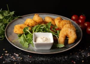 Creveți pane / Breaded shrimp